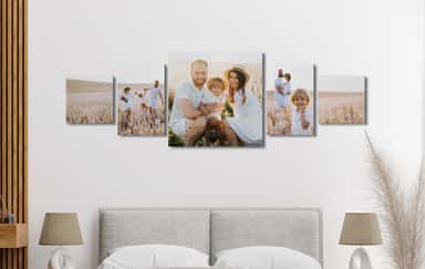 Family themed 5 panel canvas prints