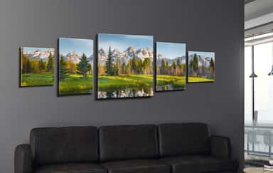 Landscape five piece canvas prints