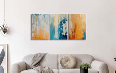 Vibrant 3 piece canvas print