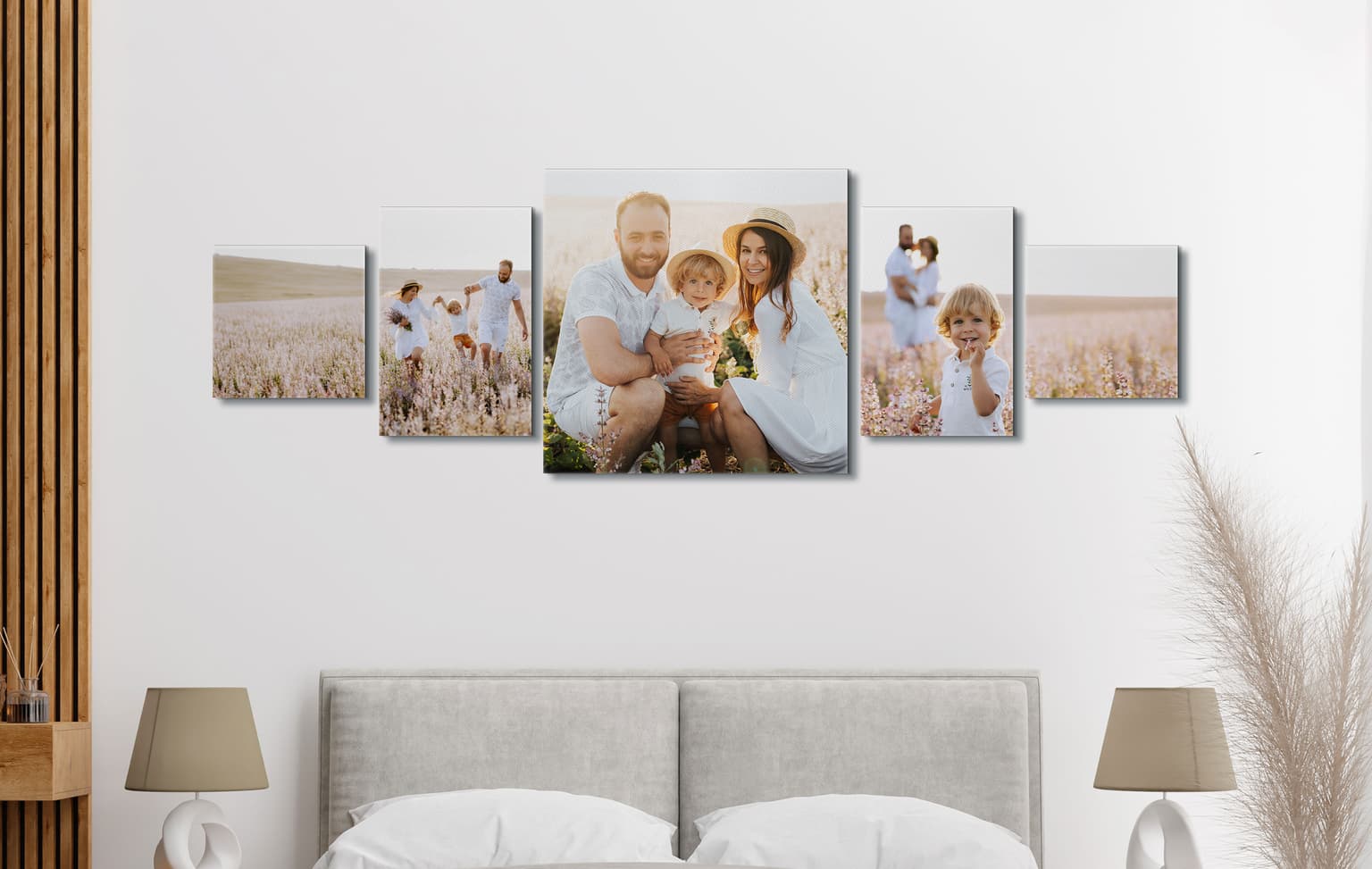 Family themed 5 panel canvas prints