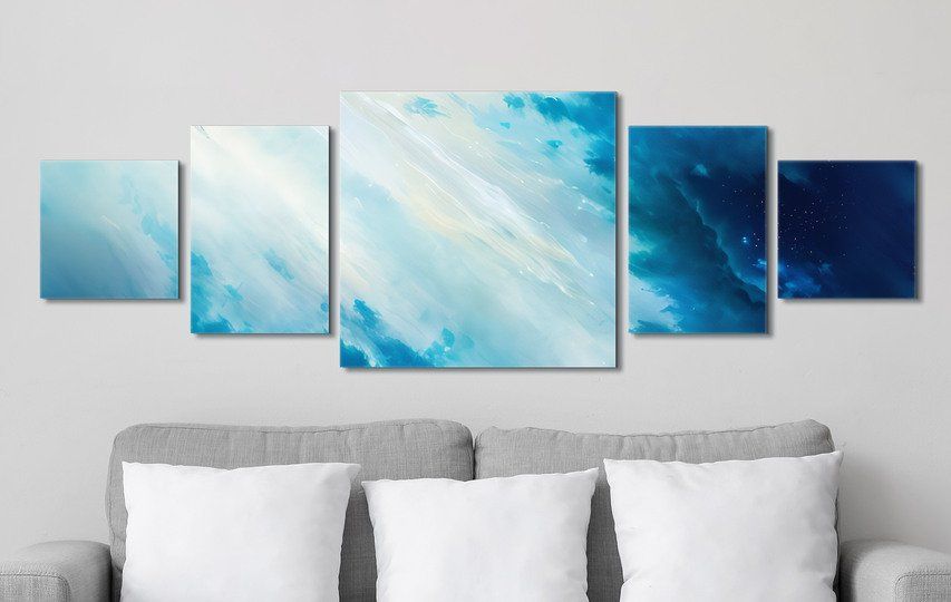 Cloud Inspired split canvas print