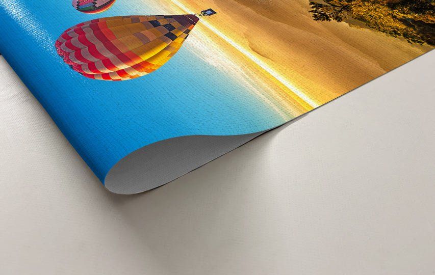 Rolled canvas print with pockets
