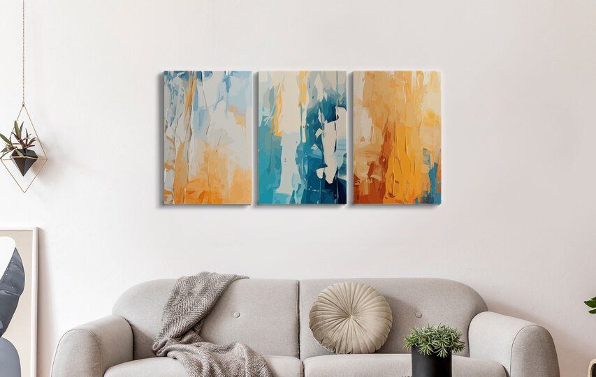 Vibrant 3 piece canvas print