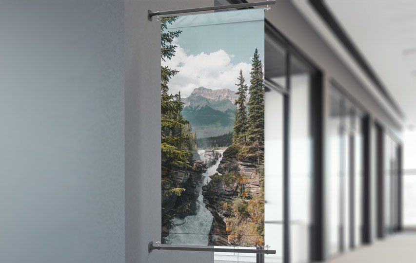 Wall mounted large canvas print